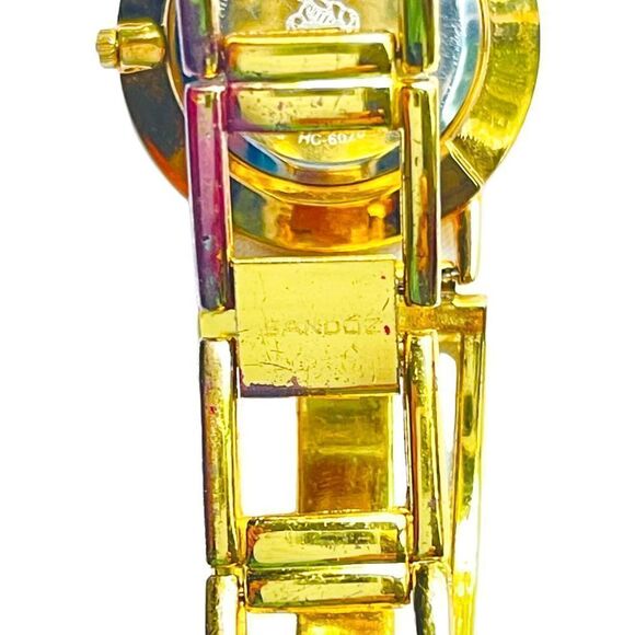 Rare Vintage Watch Sandoz Saphir HC 6026 Gold Plated Sapphire Crystal Watch EUC - Picture 8 of 9